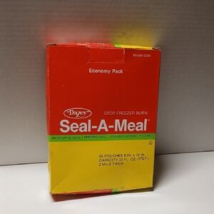 Seal A Meal Freezer Bags 50 pouches NWOT
